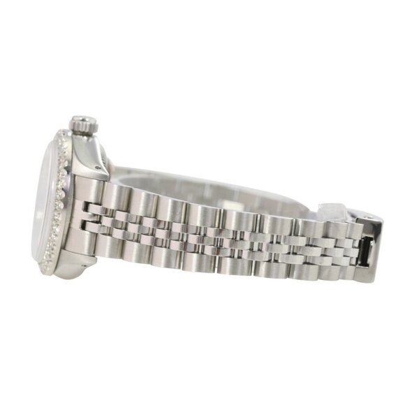 ROLEX DATEJUST SILVER DIAMOND DIAL 1.15CT DIAMOND STEEL JUBILEE WATCH 26MM 69174